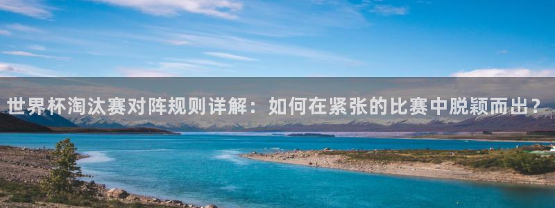 免费看足球直播比赛：世界杯淘汰赛对阵规则详解：如何在紧张的比赛中脱颖而出？