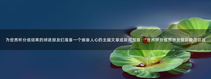 欧洲世界杯预选赛赛程：为世界杯分组结果的球迷朋友们准备一个振奋人心的主题文章或新闻报道：\